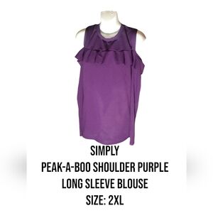 Purple Sleeveless Blouse
